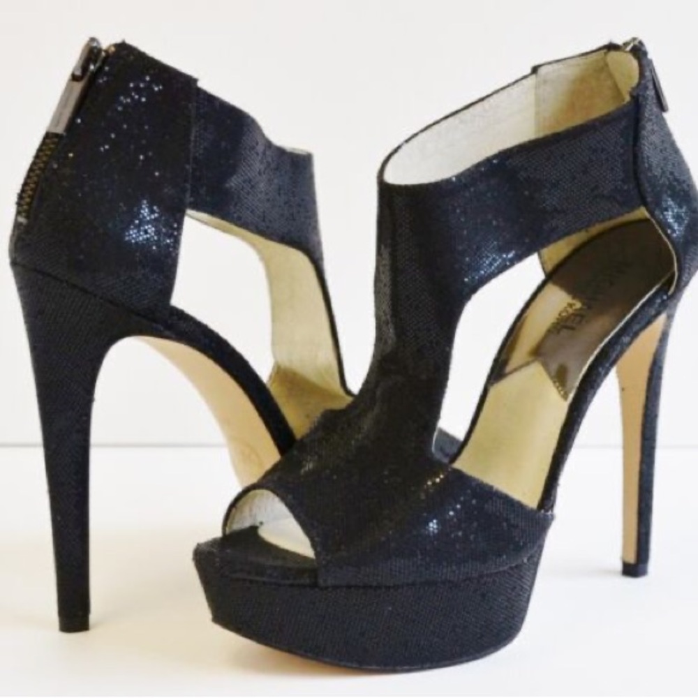 MICHAEL Michael Kors | black sparkle platform heels